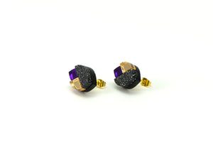 FORM092 LOTUS Studs - Black, Gold, Purple