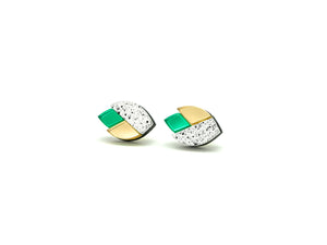 FORM092 LOTUS Studs - White, Gold, Green