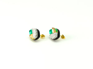 FORM092 LOTUS Studs - White, Gold, Green