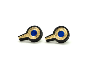 FORM094  LINGAM Studs - Black, Gold, Blue