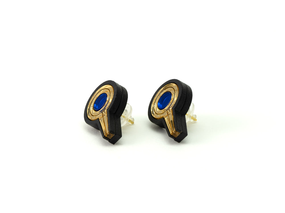 FORM094  LINGAM Studs - Black, Gold, Blue