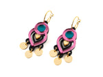 FORM097 LAKSHMI Hoops - Babypink, Teal, Gold